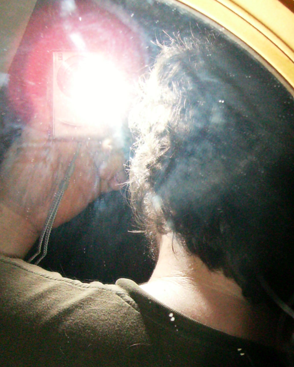 Doug from the back using a mirror