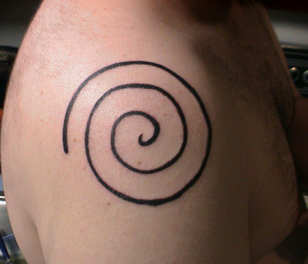 Doug's spiral tatoo