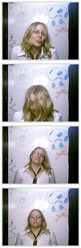 Sarah being cute in the photo booth