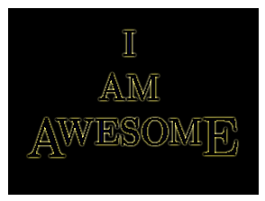 The words 'I am awesome' written in a pardoy of the 'I Am Legend' logo'