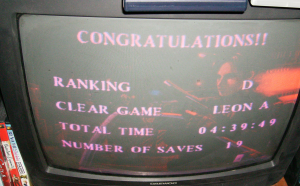 TV screen showing a rank of D